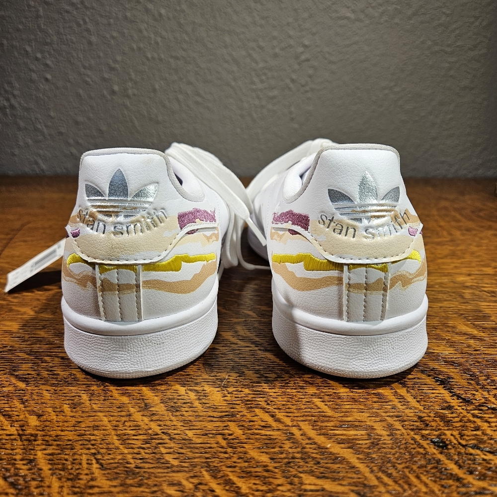 adidas Stan Smith White/Pulse Lilac/Silver Metallic NWT 9.5